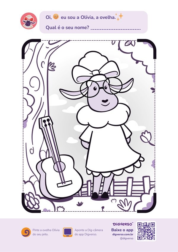 Desenho para colorir: Olívia